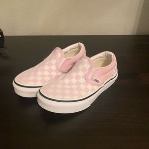 GUC Kids Pink Checkered Vans — Size 11.5